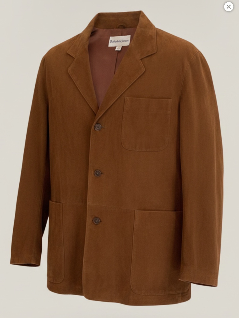 Bullock & Jones Brown Men's Suede  Blazer Jacket